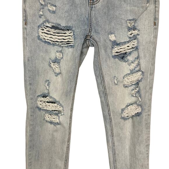One Teaspoon Awesome Baggies Jeans Size 27 Relaxed Distressed Ripped Destroyed - Picture 8 of 16